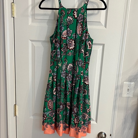 Vince Camuto Green and Pink Floral Dress - Picture 1 of 4